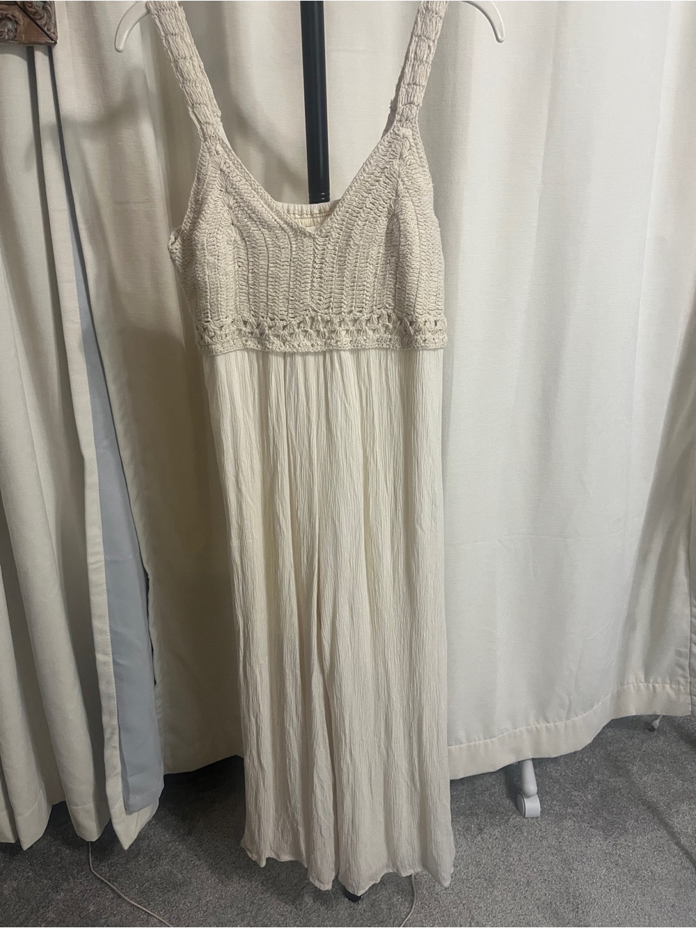 Jabna Crochet Bodice/Flowy Knit Romper